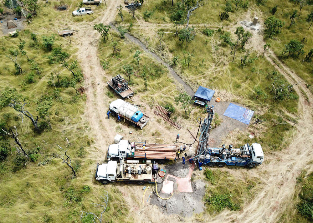 Aerial view of drill site